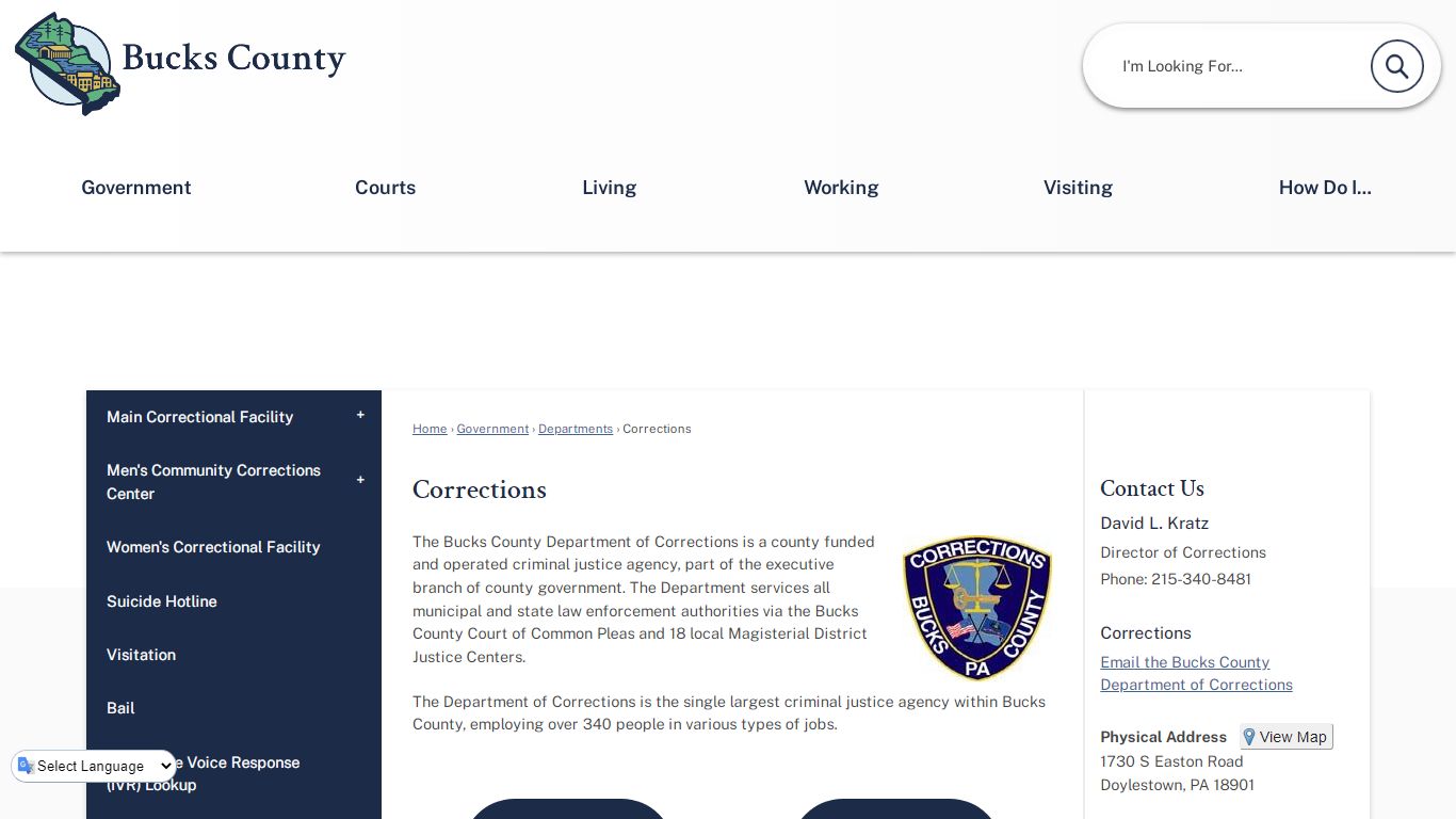 Corrections | Bucks County, PA